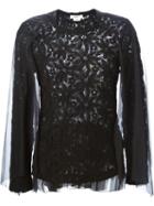 Comme Des Garcons Embroidered Lace Veil Sweater