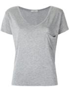 Egrey V Neck T-shirt, Women's, Size: 42, Grey, Viscose