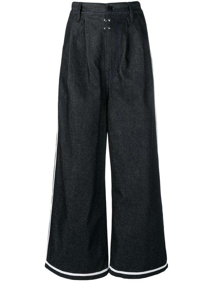 Mm6 Maison Margiela Wide Leg Denim Jeans - Blue