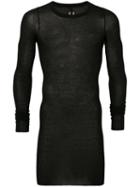 Rick Owens - Long Sleeve T-shirt - Men - Silk/viscose - S, Black, Silk/viscose