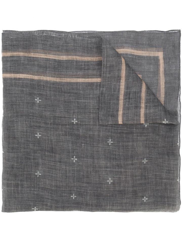 Brunello Cucinelli Star Pattern Scarf - Grey