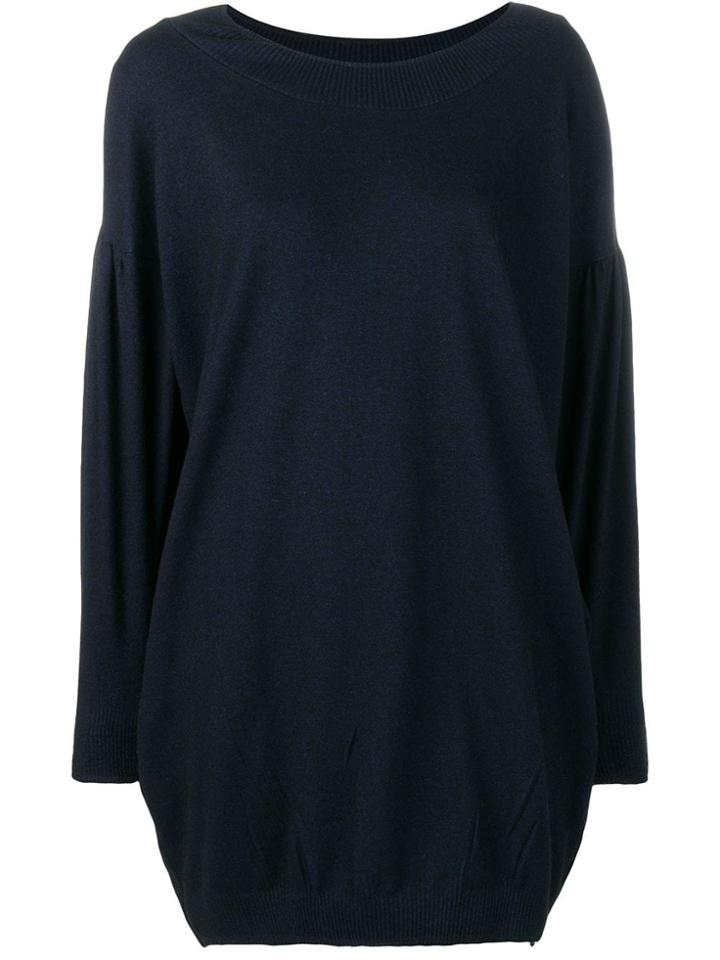 Cotélac Oversized Round Neck Jumper - Blue
