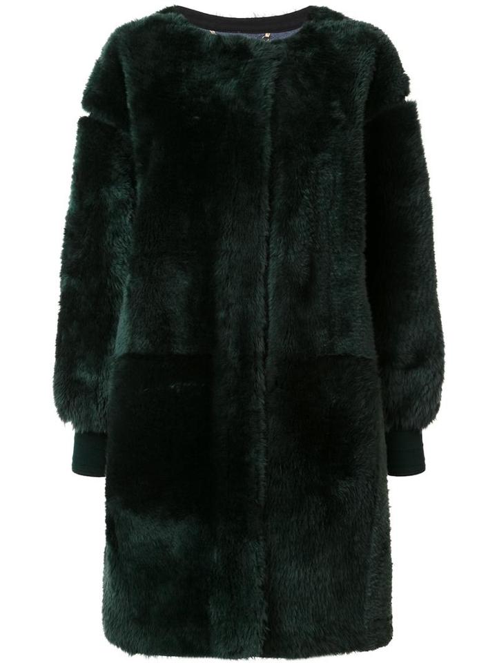 Chloé Teddy Shearling Coat, Women's, Size: 38, Cotton/sheep Skin/shearling/polyamide/acetate