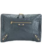 Balenciaga Vintage Giant Arena Clutch - Silver