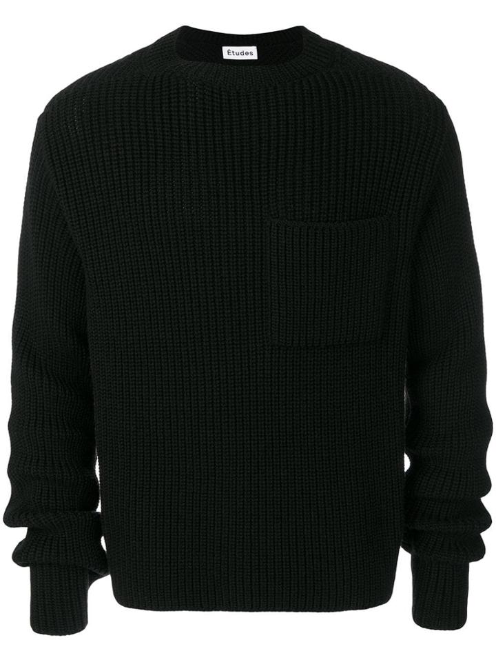 Études Chunky Ribbed Sweater - Black