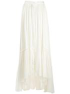 Ann Demeulemeester High Waist Gathered Hem Skirt - Neutrals