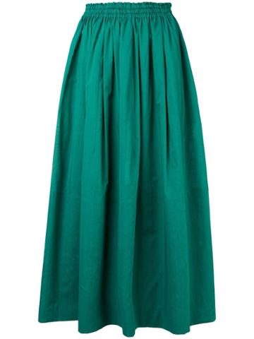 Cristaseya Midi A-line Skirt - Green