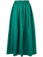 Cristaseya Midi A-line Skirt - Green