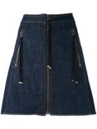 Kenzo Zip A-line Skirt - Blue