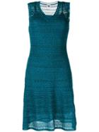 M Missoni - V Neck Lace Style Layer Dress - Women - Polyamide/polyester - 42, Blue, Polyamide/polyester