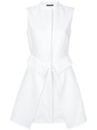 Alexander Mcqueen Folded Flap Detail Shirt Dress - White