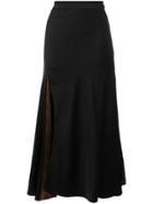 Ellery Side Slit A-line Skirt - Black