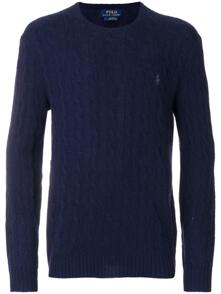 Polo Ralph Lauren Classic Cable Knit Jumper - Blue