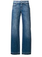 Ermanno Scervino Studded Raw Hem Jeans - Blue