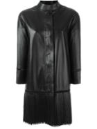Ermanno Scervino Fringed Leather Coat
