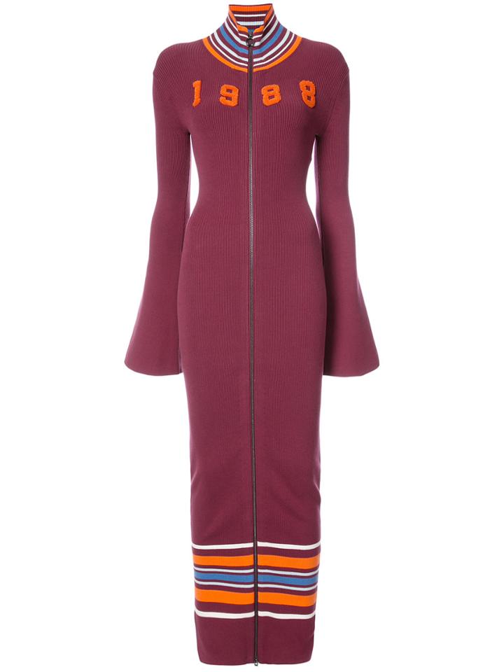 Fenty X Puma Zip-up Maxi Sweater Dress - Red