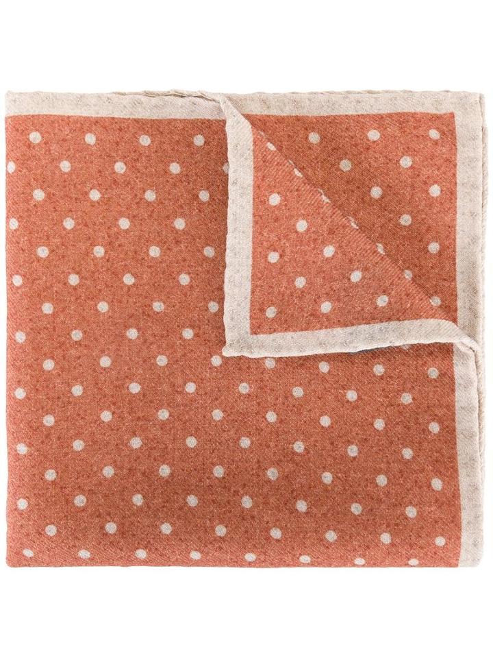 Eleventy Potty Pocket Square, Men's, Brown, Wool