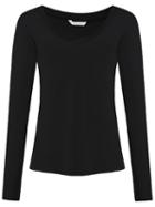 Lygia & Nanny V-neck Blouse, Women's, Size: 44, Black, Cotton/spandex/elastane