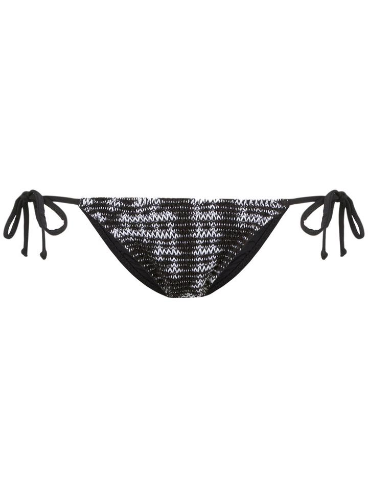 Cecilia Prado - Knit Bikini Bottom - Women - Acrylic/lurex/viscose - M, Black, Acrylic/lurex/viscose