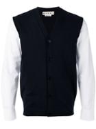 Marni Poplin Sleeve Cardigan, Men's, Size: 48, Blue, Cotton