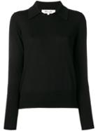 Diane Von Furstenberg Knitted Collar Top - Black