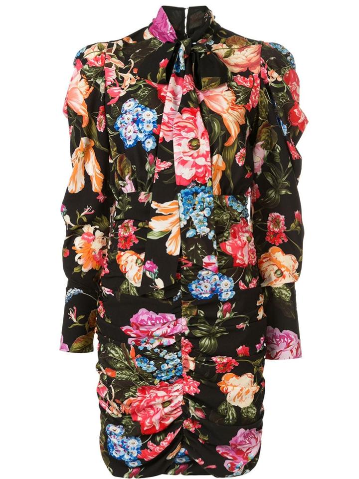 Ingie Paris Floral Print Fitted Dress - Multicolour