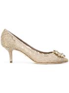Dolce & Gabbana Embroidered Pumps - Nude & Neutrals