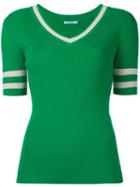 Guild Prime - Banded Half Sleeve Sweater - Women - Cotton/nylon/rayon - 34, Green, Cotton/nylon/rayon