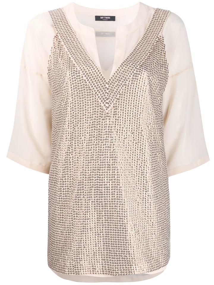 Twin-set Sequin Shirt - Neutrals