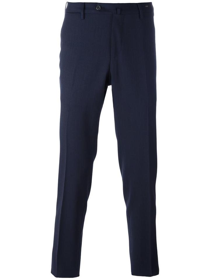 Pt01 Slim-fit Trousers, Men's, Size: 46, Blue, Polyester/spandex/elastane/wool