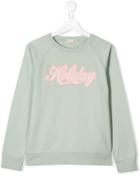 Bonpoint 'holiday' Print Sweater - Green