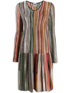 M Missoni Knitted Striped Dress - Black