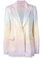 Marco De Vincenzo Sequinned Mid-length Blazer - Blue
