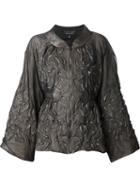 Iris Van Herpen Embossed Tooth Jacket, Women's, Size: 38, Grey, Cotton/spandex/elastane/viscose