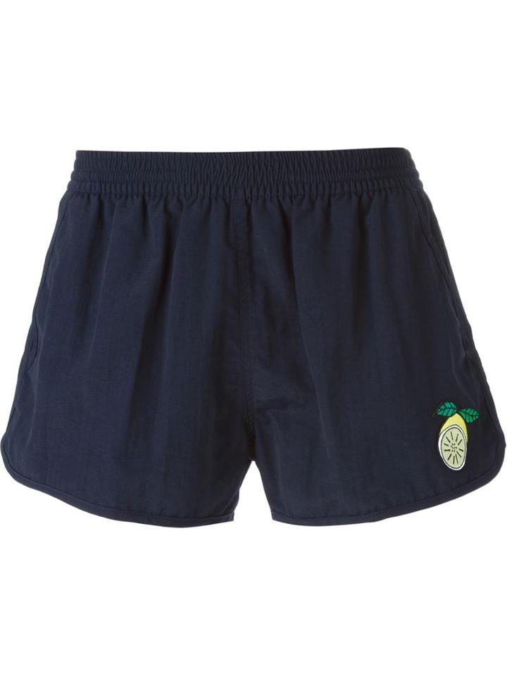 Ami Alexandre Mattiussi Ami X Tobias Guttmann Lemon Swim Shorts, Men's, Size: Medium, Blue, Polyamide