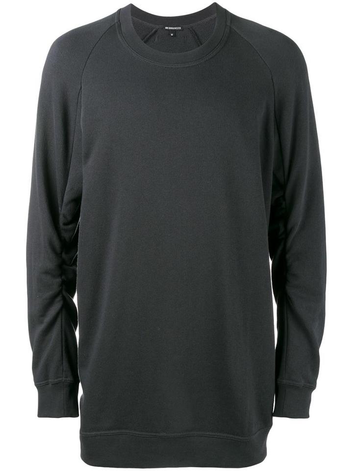 Ann Demeulemeester Bird-embroidered Sweatshirt, Men's, Size: Xl, Black, Cotton/viscose
