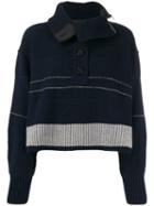 Sacai Ribbed Logo Sweater - Blue