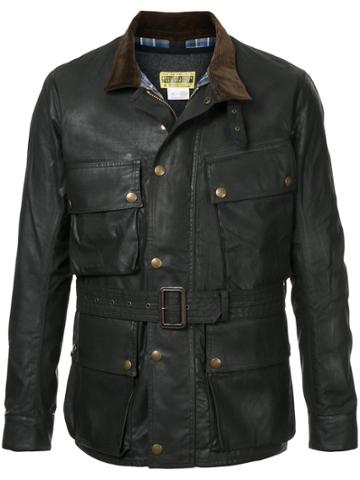 Addict Clothes Japan Waxed Biker Jacket - Black