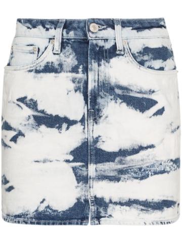Jeanerica Tie-dye Denim Mini Skirt - Blue