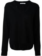 T By Alexander Wang Contrast Panel Jumper, Women's, Size: Small, Black, Viscose/merino
