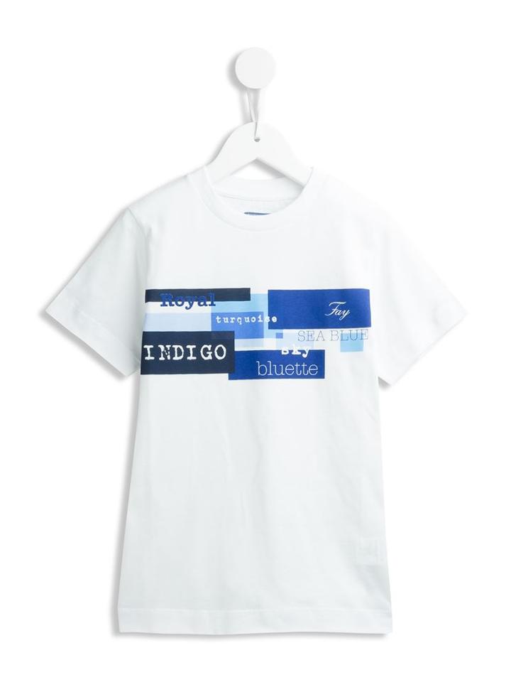 Fay Kids Blue Prints T-shirt