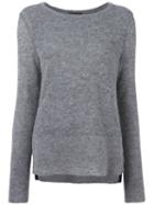 Rag & Bone Classic Pullover, Women's, Size: Small, Grey, Lamb Skin/alpaca/wool/nylon