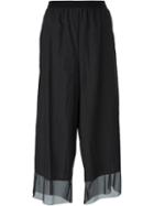 Kolor Sheer Detail Trousers, Women's, Size: 2, Black, Nylon/cupro/polyester