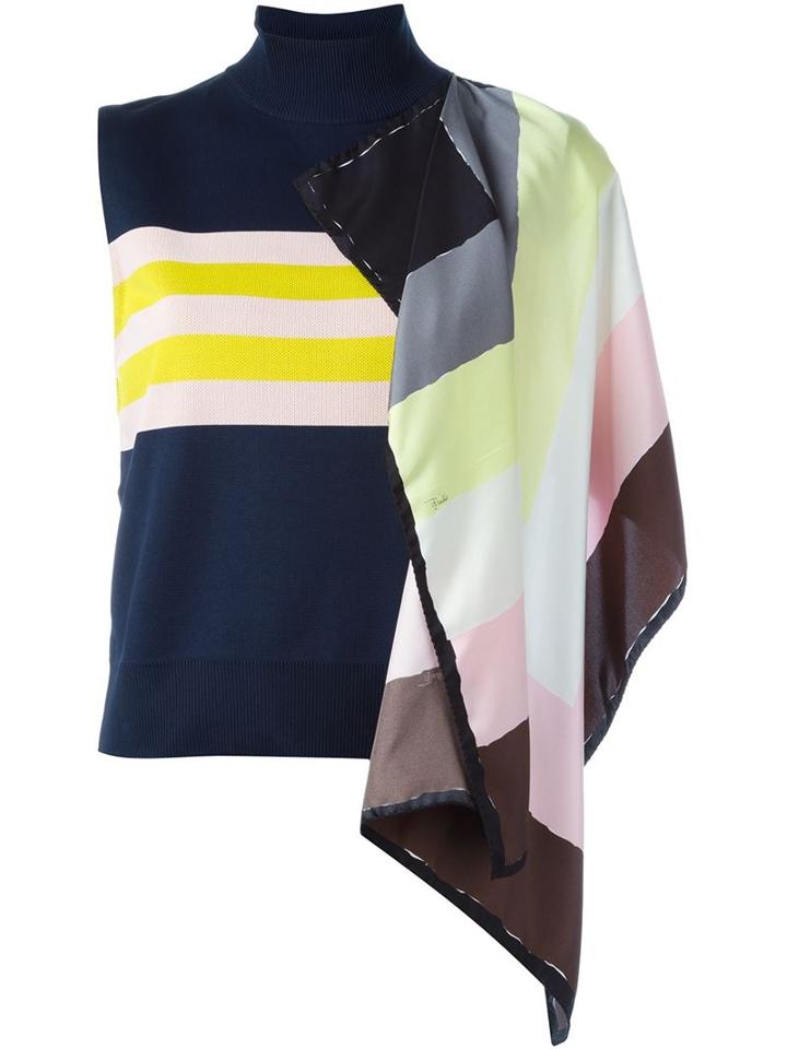 Emilio Pucci Draped Scarf Tank Top