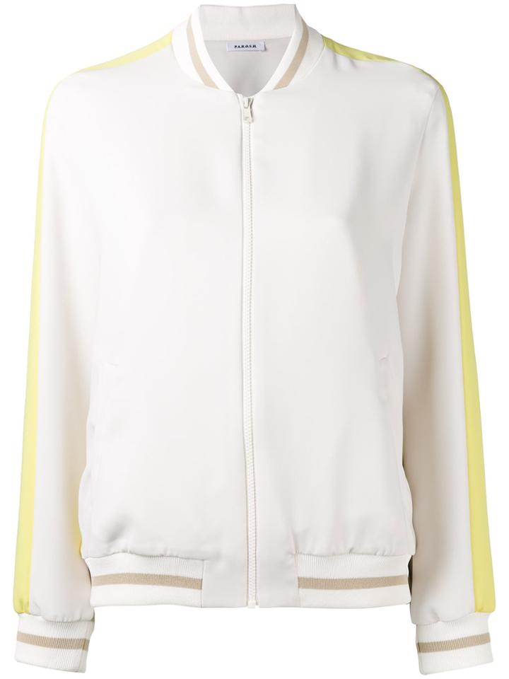P.a.r.o.s.h. Striped-cuff Bomber Jacket - White