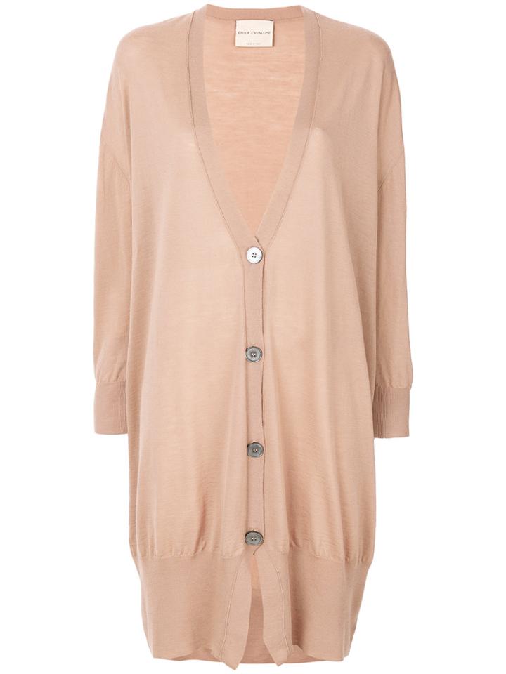 Erika Cavallini Long Cardigan - Pink & Purple