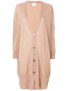 Erika Cavallini Long Cardigan - Pink & Purple