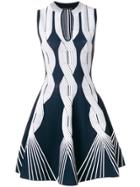 Antonino Valenti Flared Embroidered Dress - Blue