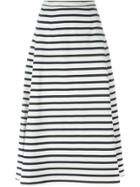 T By Alexander Wang Striped A-line Skirt - White