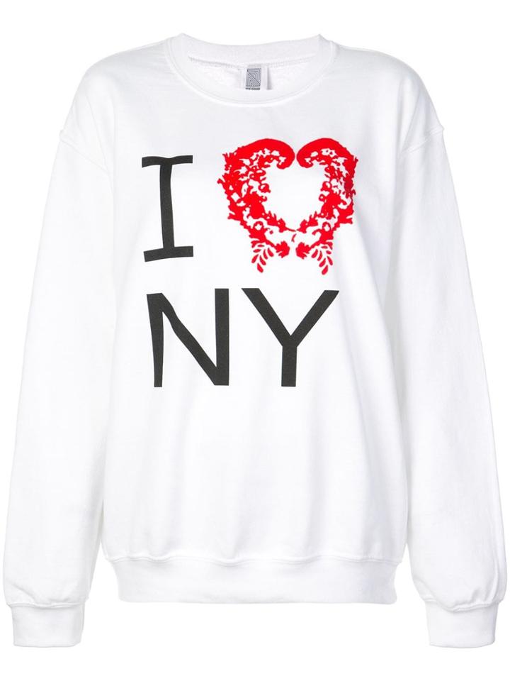 Rosie Assoulin I Heart Ny Print Sweatshirt - White